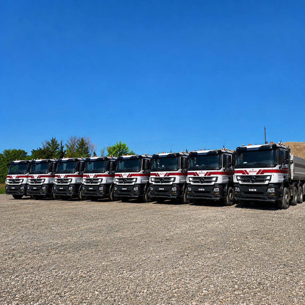 Aujourd'hui — Notre flotte moderne de 8 camions